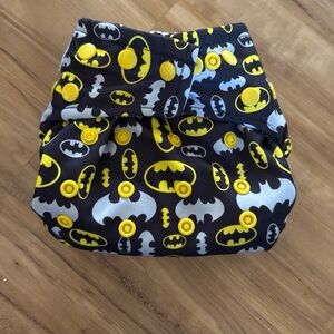 Bumkins Black and Yellow Superhero Diaper Cover